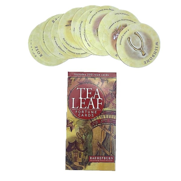 Tea Leaf Fortune Card Tarot Oracle Card Familjefest Brädspel Fate Divination Multicolor