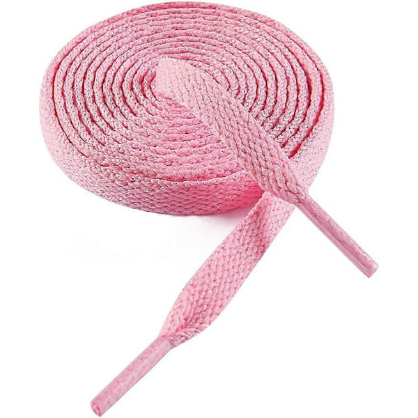Litteät Kengännauhat 8mm Leveät Tennarikengännauhat Premium-Urheilukengännauhat Korvaavat Nauhat Urheilukengännauhoihin Vaaleanpunainen Light Pink Light Pink 71-  ( 180 cm )