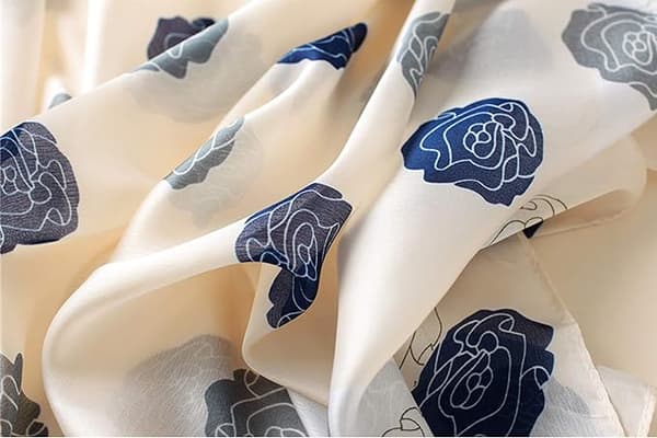Sidenscarf Mullbärssilke Modescarfar Lång Lätt Sjal