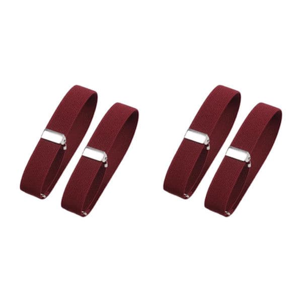 1/2/3/5 2-pack Mode Herrskjorta Ärmhållare Elastisk Röd 2x32cm 2-set Röd 2x32cm
