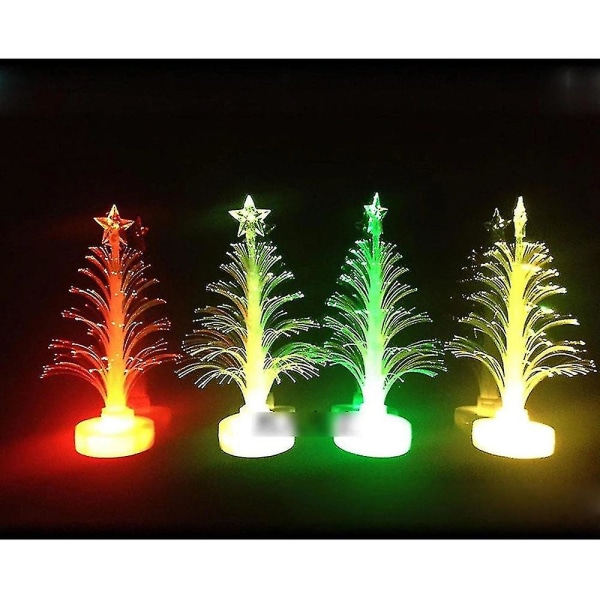 Langsomt blink Farverige lys Mini Led juletræ Natlys Farveskiftende jule juletræ Hjem Bord Fest Dekoration Charm