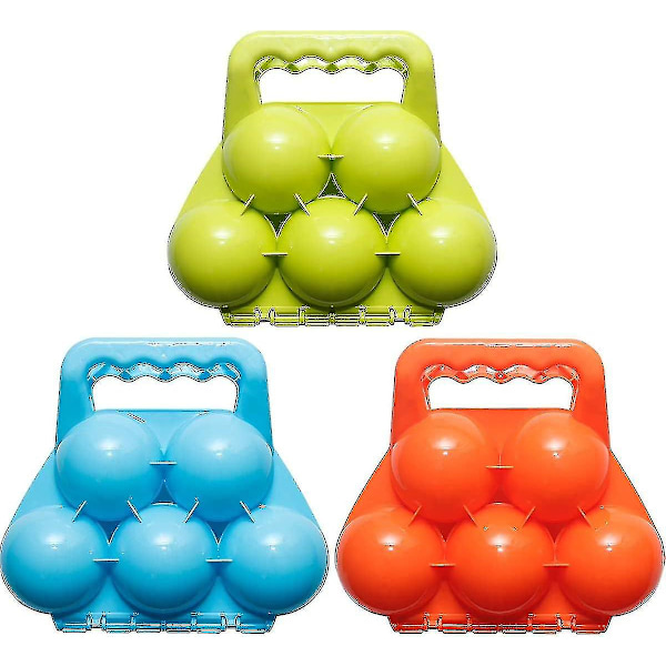 3-pack Snöbollsskopare - Gör 5 Snöbollar Samtidigt - Utomhus Vinterleksaker För Barn Och Vuxna, Snöbollsskopare Med Handtag För Snöbollskrig