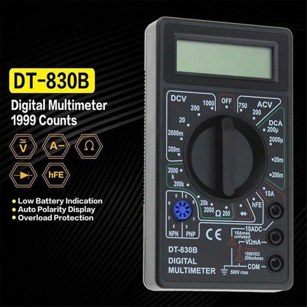 Dt 830b Lcd Voltmeter Amperemeter Ohm Digital Multimeter