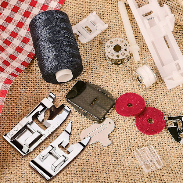 Syfod Quilting Trykfodssæt Til Hjem Multifunktionel Symaskine (sølv) (3stk)