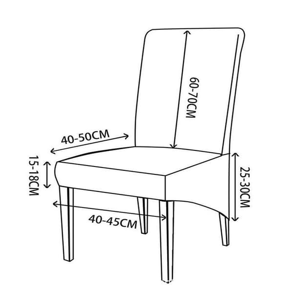Simplicity Home Sovrum Plus Høy Stretch Melkesilk Vanntett Stoldeksel - Svart, 6 stk-FA-