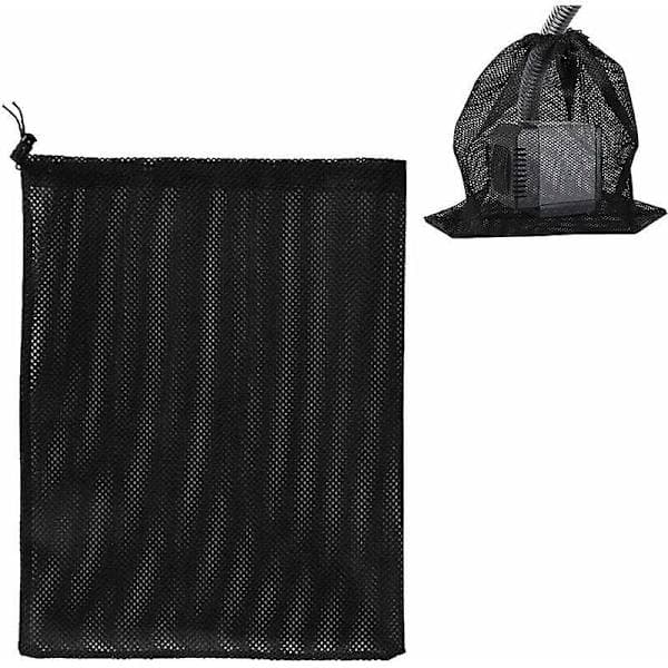 Pumpepose, Pumpefilter Netpose, Dammumpe Filterpose, Pumpe Netpose, Hjem Vandpumpe Filter Tilbehør (41×31cm, Sort)-XF16-