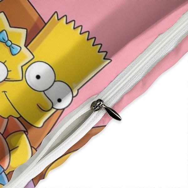x373 The Simpsons 3-delat Sängklädesset Varmt Och Bekvämt Mjukt Påslakan Sängset med 1 Påslakan Och 2 Örngott för Sovrum b373 200x200cm 78x78in