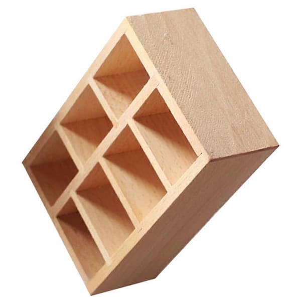 Dockhus Bokhylla i Trä Modell för Miniatyrmöbler
