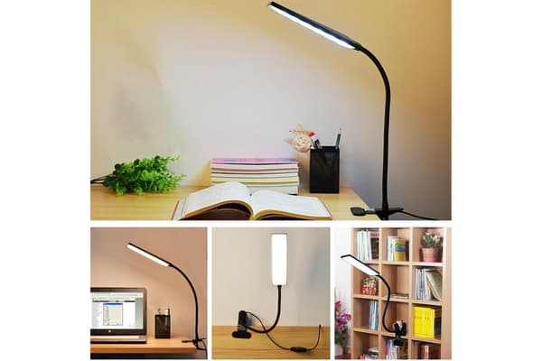 Justerbar klemme LED skrivebordslampe leselampe