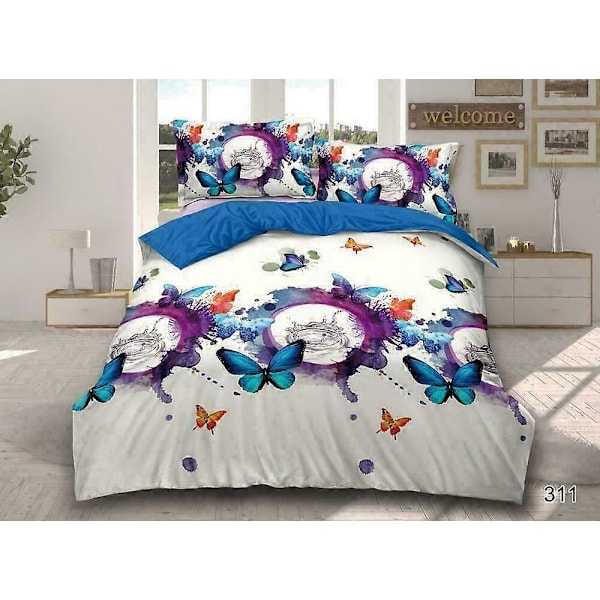 v5177 Dynesett med laken, laken med strikk og putetrekk Sengetøy* Laken IU5177 135x200cm 53x78in