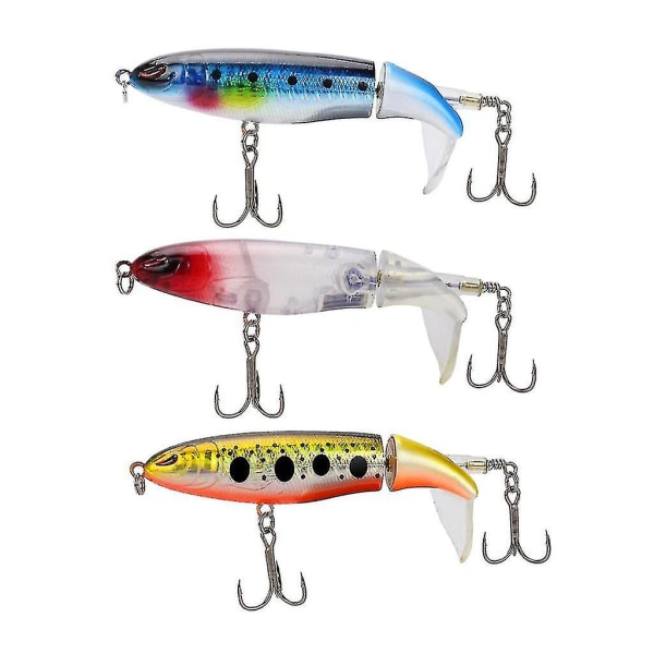 3st Abs Whopper Plopper Fiskedrag Topwater Flytande hårt bete 13g/9cm