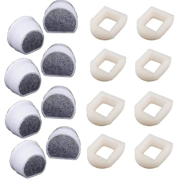 16-pack skumförfilter och kolfilter för Petsafe Drinkwell Fontän Inox 360 Avalon