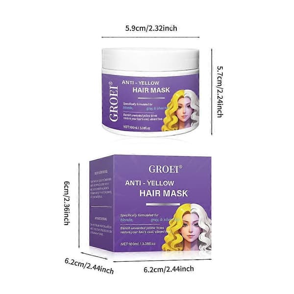 Lilla hårmaske, dybdevirkende keratin-hårmaske, tilføjer glans, toner, lys U9L9 purple 100ml