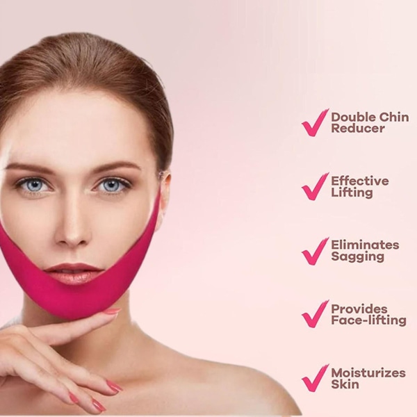 Crazy Lift Chin Neck Mask - 2023 New V Line Lifting Mask Double Chin Reducer, Rose Collagen V-line Shaping Mask, för all hud (1 låda/3 st) multicolor