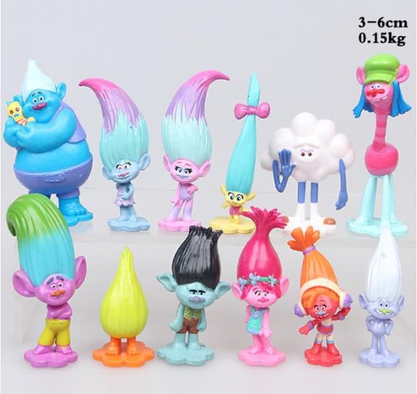 12 Trolls figurer Julegaver