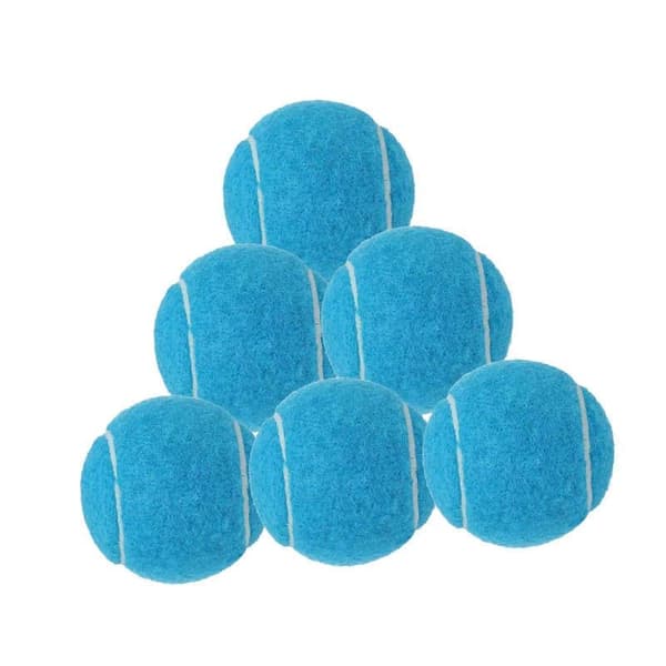 6x Tennis Balls for Beginner Training Durable Practice Balls 2.52\" Dia Blue