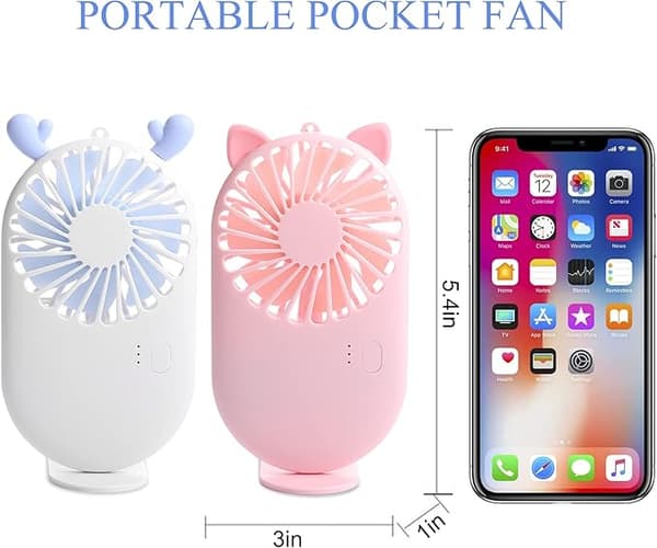 Håndholdt Miniventilator 4-pak
