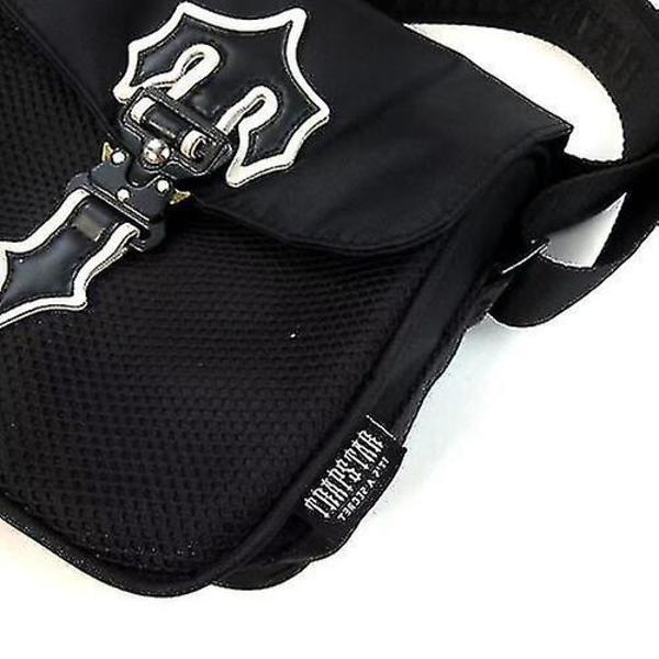 2023 Unisex Posttaske Mode Messenger Taske Oxford Klud Hip Hop Taske - D black no reflective
