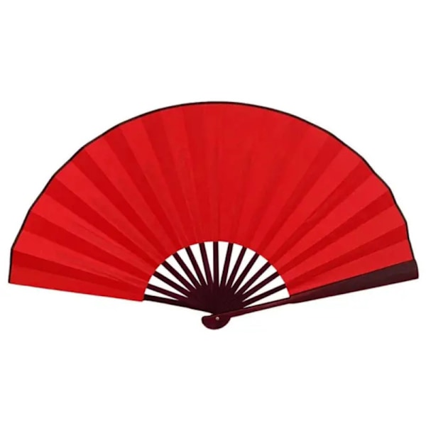Högkvalitativ ny fläkt - Enfärgad - Extra stor 33cm - Röd Röd Red Röd