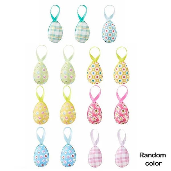 Påskepyntede egg, påskepynt anheng leketøy S7N2 color mixing 15pcs