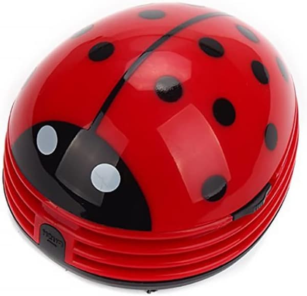 Mini Vacuum Cleaner for Desk, Ladybug Design, Home Office, Dust Collector, Table Vacuum Cleaner, Computer