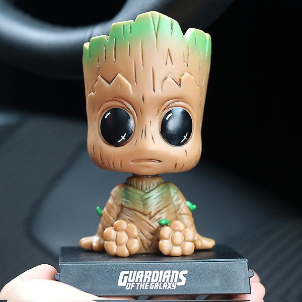 Cartoon Groot Auton Kojelaudan Bobblehead-toimintahahmo Söpö Anime Groot Auton Tarvikkeet