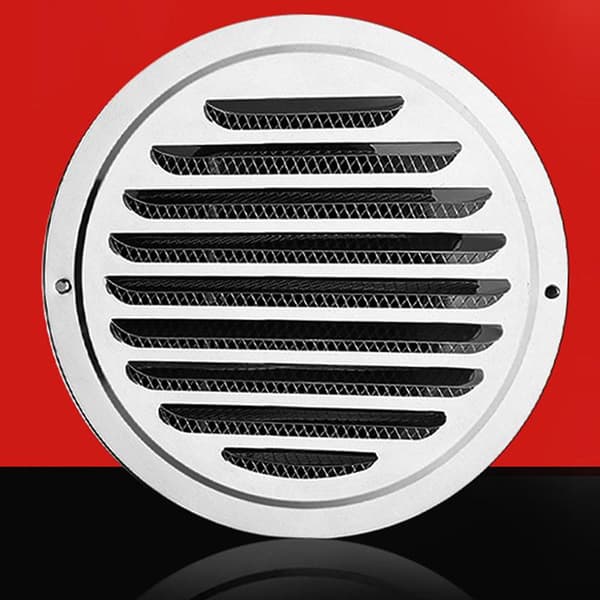 75MM 201 Rostfritt Stål Väggventilationsgaller Exteriör Rund 80mm