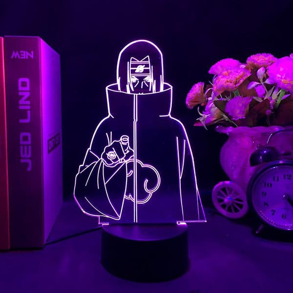 Uchiha Itachi Anime Lampe 3D Nattlys