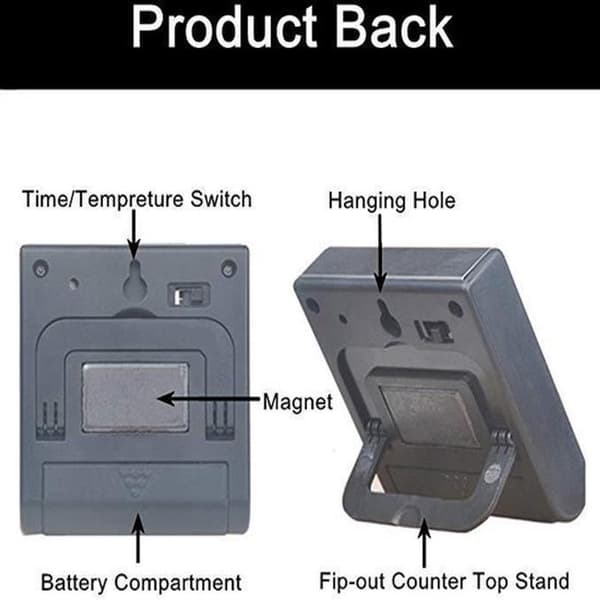 Kødtermometer - Køkkentermometer - Rustfrit stål - Digital - Grilltermometer - Med timer - Magnetisk - Termometer også velegnet til kød, grill, ovn