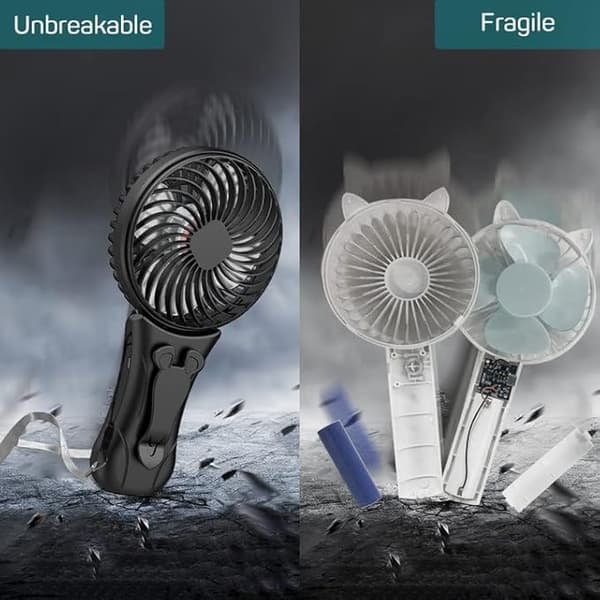 Mini håndholdt ventilator genopladelig bærbar ventilator