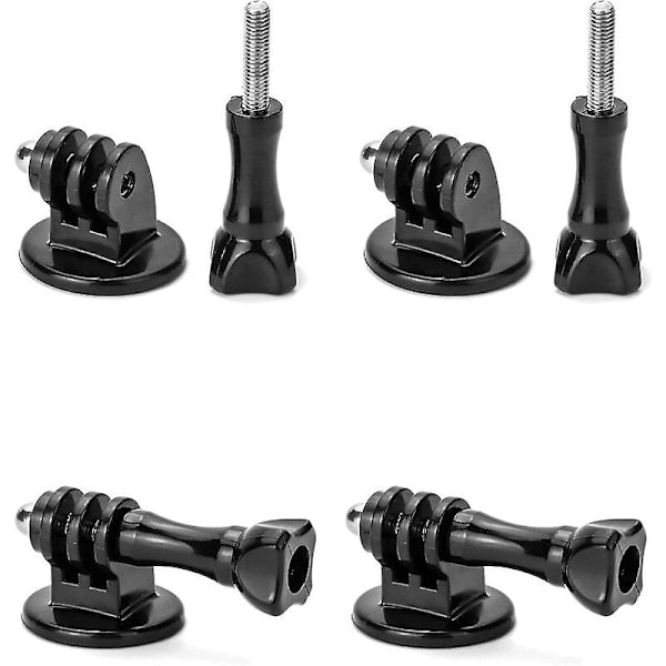 4x Tripod-sovitin, jossa 4x ruuvia, yhteensopiva Gopro Session -kameran, Gopro Fusionin, Gopro Heron, Gopro Maxin, Sjcamin ja Xiaomin kanssa