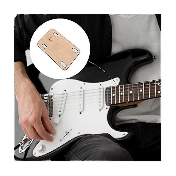 3 st gitarrhals shims, massivt lönnträ gitarrhals shim skydd 0,25, 0,5 och 1 grad gitarr