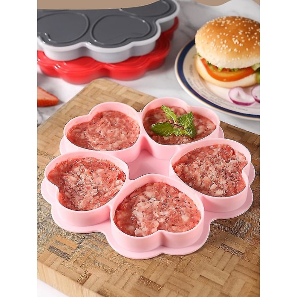 2023 ny hamburger Patty Mold 23*22cm Biff Zer Stora Beholder Patty Maker Silikon Burr Press gray