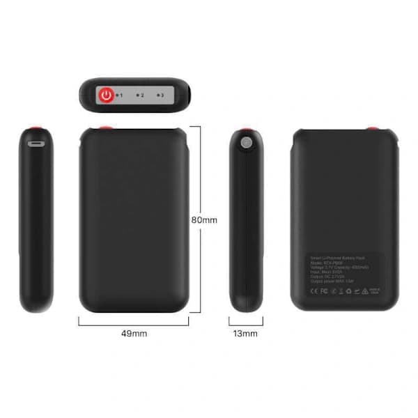 INF Batteriopvarmede sokker 4000 mAh Sort M,su