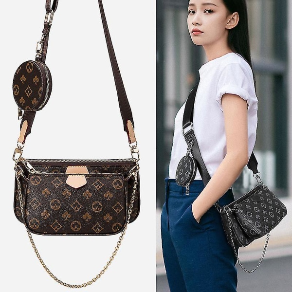 Fashion Lyxig Väska, Messenger Läder Handväska