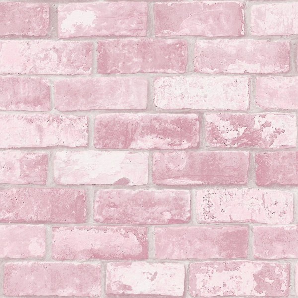 Glitter mursten tapet Pink Debona 9806