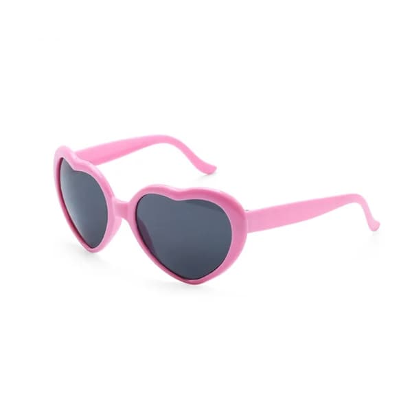 3D-hjertebriller med hjerteeffekter, speciel hjerteform Pink