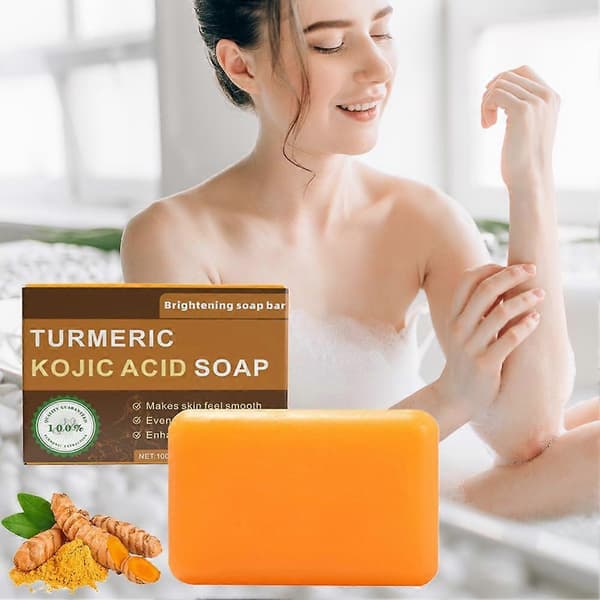 Gurkmeja Kojic Acid Tvål Citron Gurkmeja Tvål