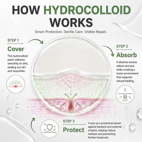 3 æsker dækkende hydrogel usynlige ansigtsporestrimler