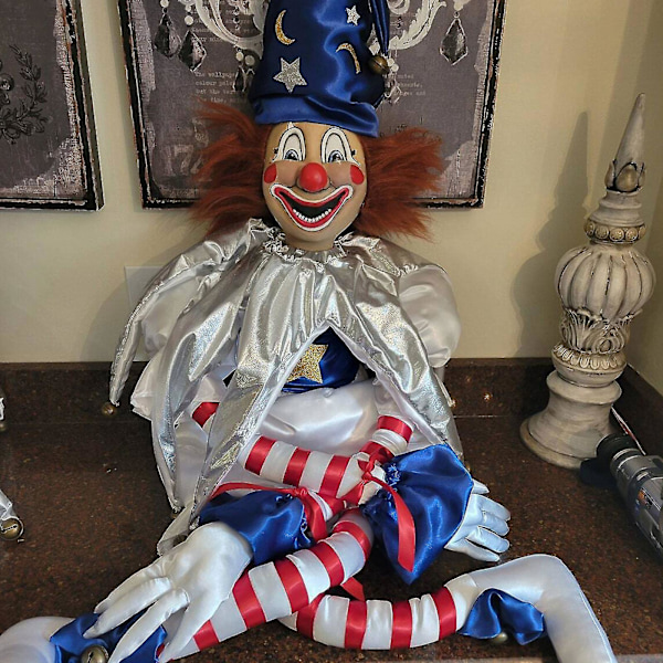 Halloween Poltergeist Clown Doll Creepy Clown Plysch Leksaker Mjuk Fylld Dock, 100% Ny