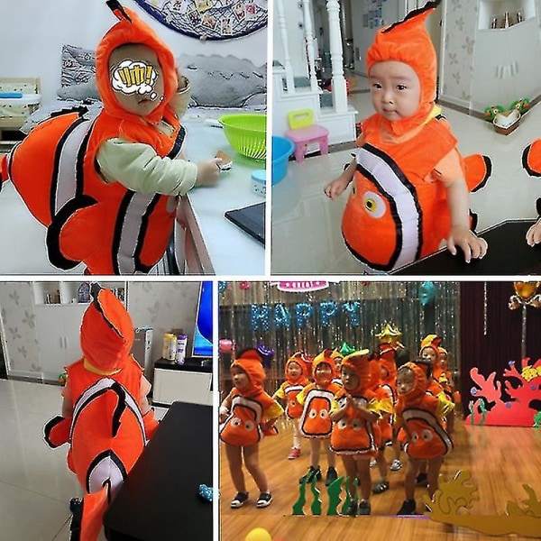 Anime Clown Fish Moni Söt Barnkostym Kostym Baby Combination Playsuit Performance Costume - Snngv L(110-120CM)