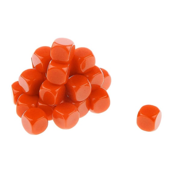 50 kpl läpinäkymätön, tyhjä kuusipuolinen noppa D6 D&D Rpg -peleihin, punainen ja oranssi