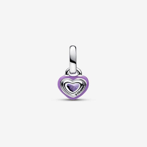 Pandora - P ME Lila Chakra Hjerte Mini Charm - Sterlingsølv
