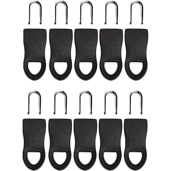 10 st universella avtagbara dragkedjepullersats, breda midjeband elastisk midja, för sömnad, dragkedjepullersreparation för kläder och handväska, #8(44*16mm)