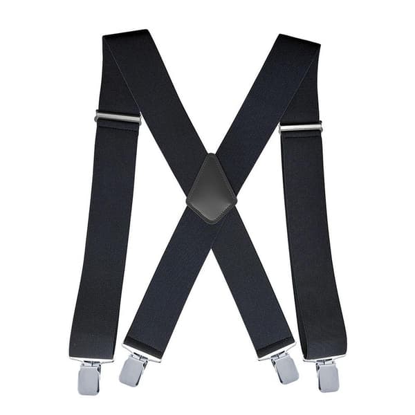 Sorte justerbare seler Herre Unisex bukser Elastisk Sch black oen-size