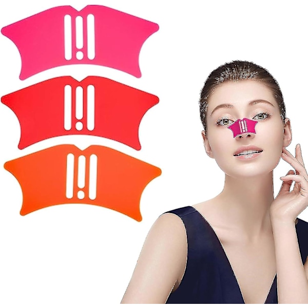 3 stk. Nese Kontur Eyeliner Stenciler, 4 i 1 Silikone Eyeliner Stenciler Nese Skygge Stencil Kvinne Sminke Hjelpeverktøy Nybegynnere Applikator Guide Verktøy