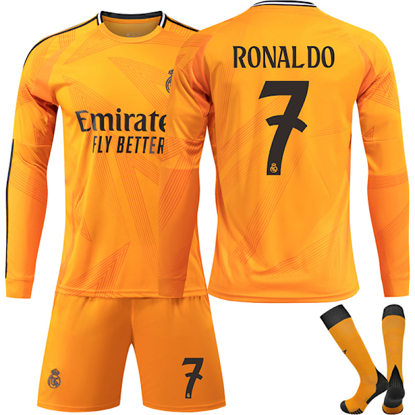 2425 Real Madrid Fotbollströja Nr 5 Bellingham 7 Vinicius Jr. Långärmad Fotbollströja Set för Vuxna och Barn Nr 7 RONALDO No.7 RONALDO No.7 RONALDO 2XL