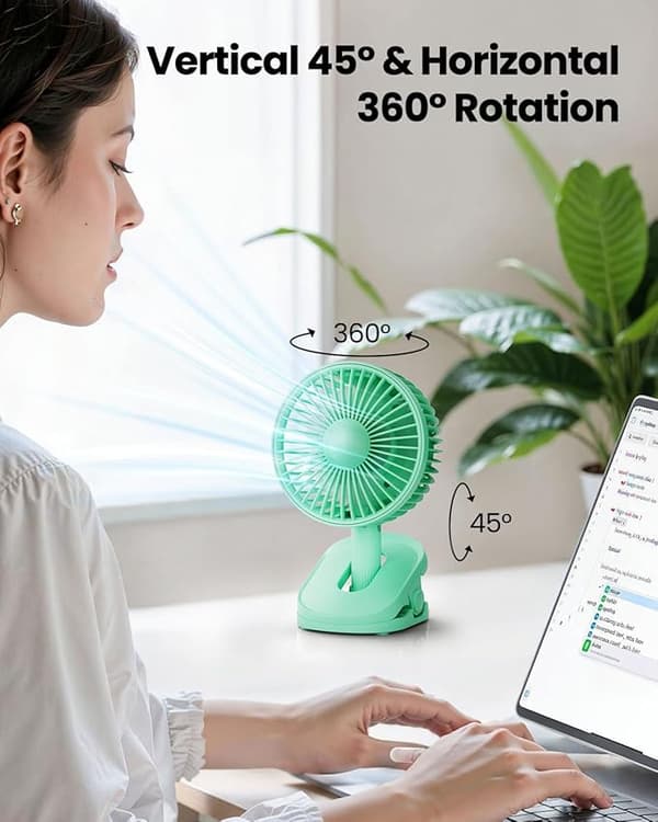 Clip-on ventilator batteridrevet