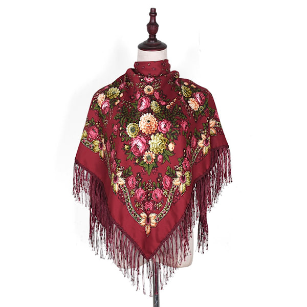 Blomstrete skjerf i etnisk stil 11 11 11 11