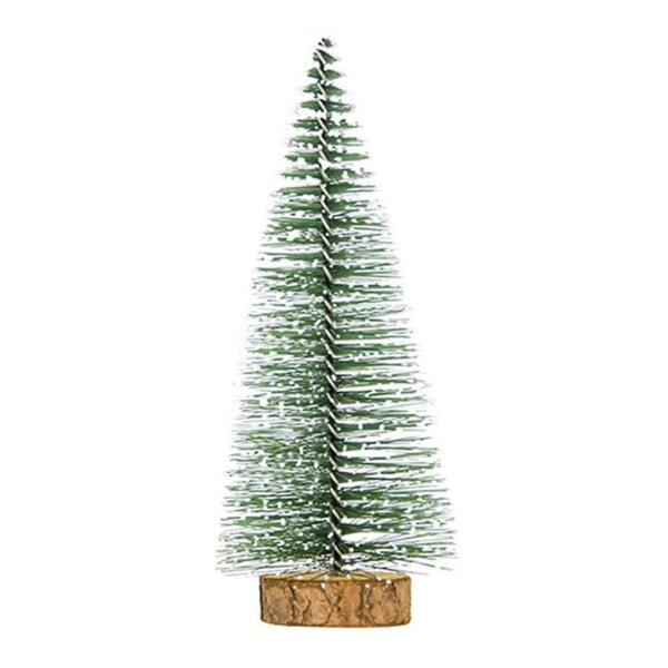 Juletræspynt, realistisk udseende, træbase, falmebestandig, levende farve, 5 stilarter, kunstigt minijuletræ med høj simulering, boligartikler B